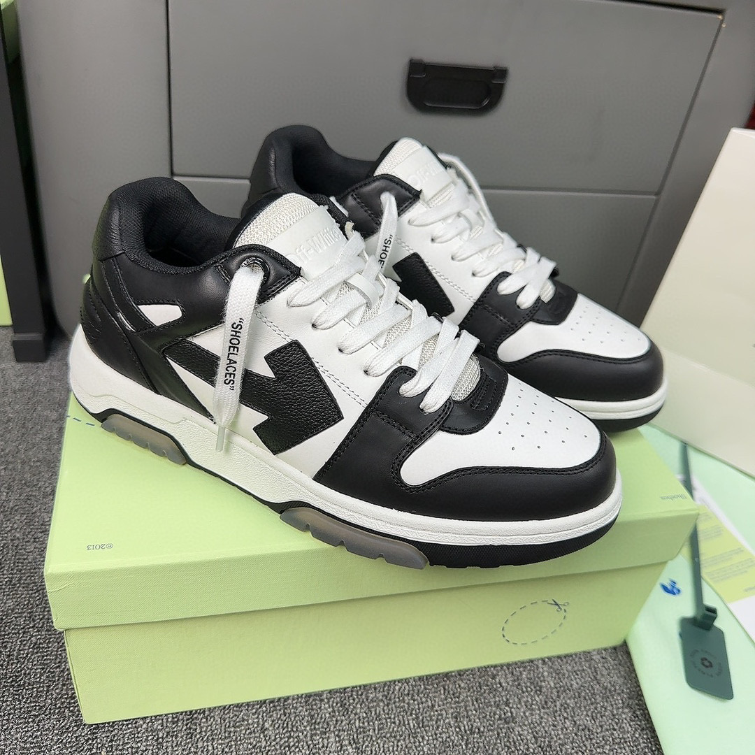 OFF-WH*TE Out Of Office OOO Low Tops White Black White