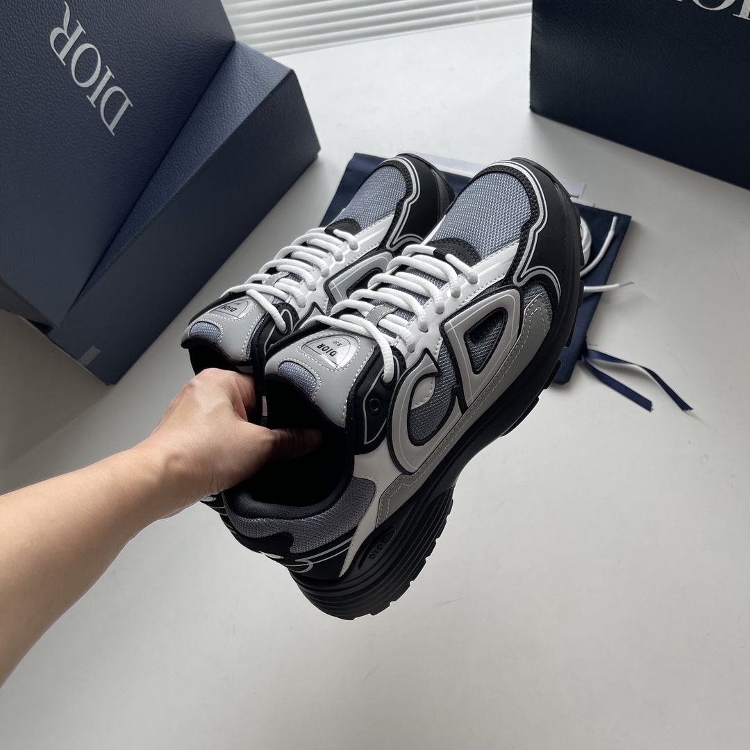 Dior B30 Blue Mesh with Gray White and Black 3SN279ZRB_H068