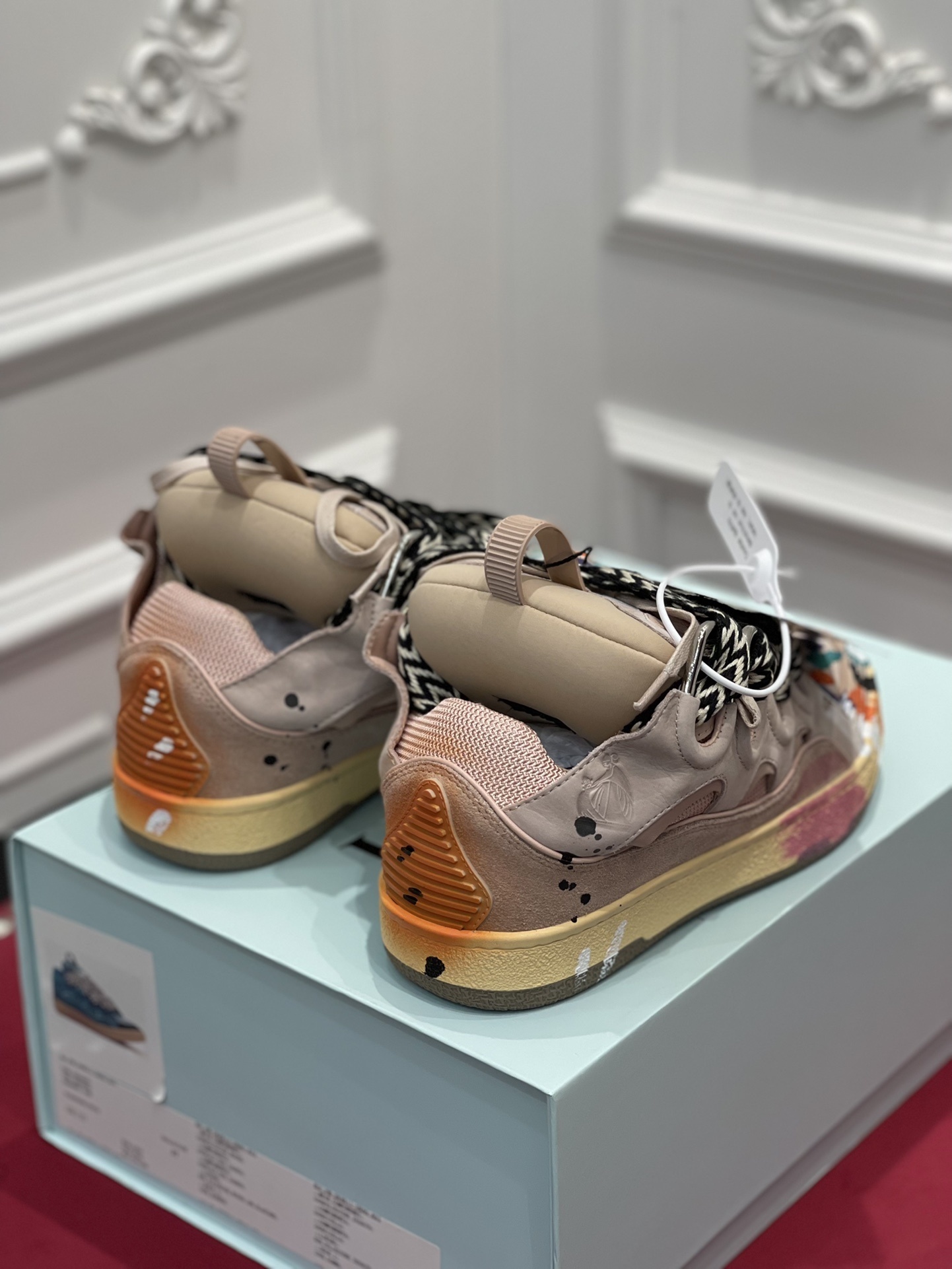 Lanvin Leather Curb Gallery Dept. Pale Pink Multi