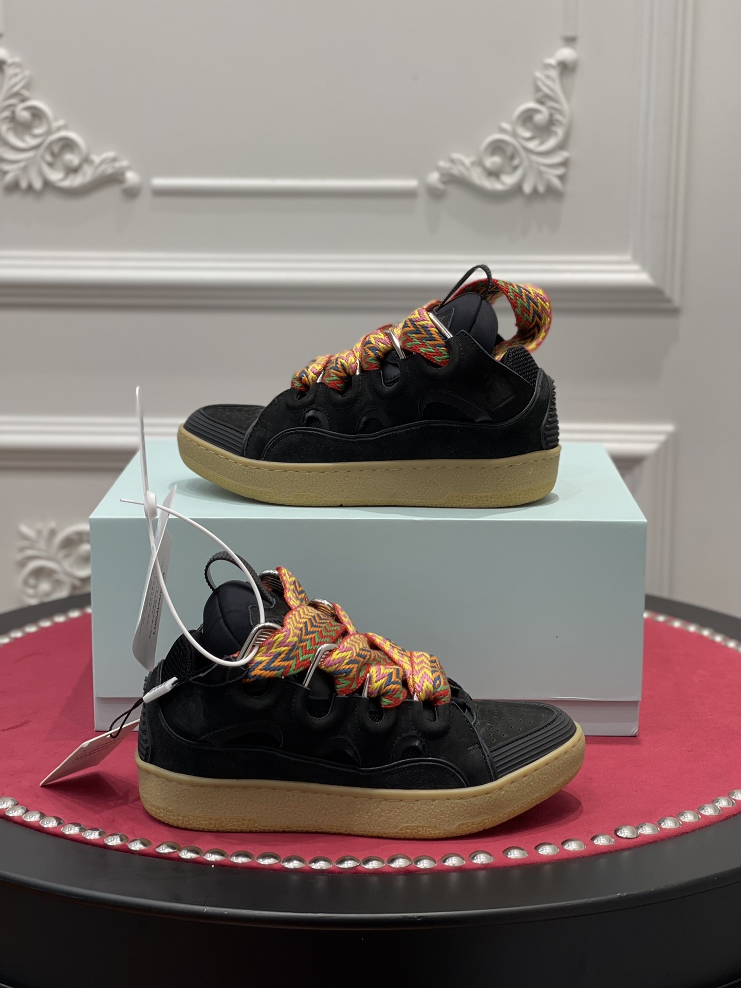 Lanvin Wmns Curb Sneakers ‘Black Glitter’
