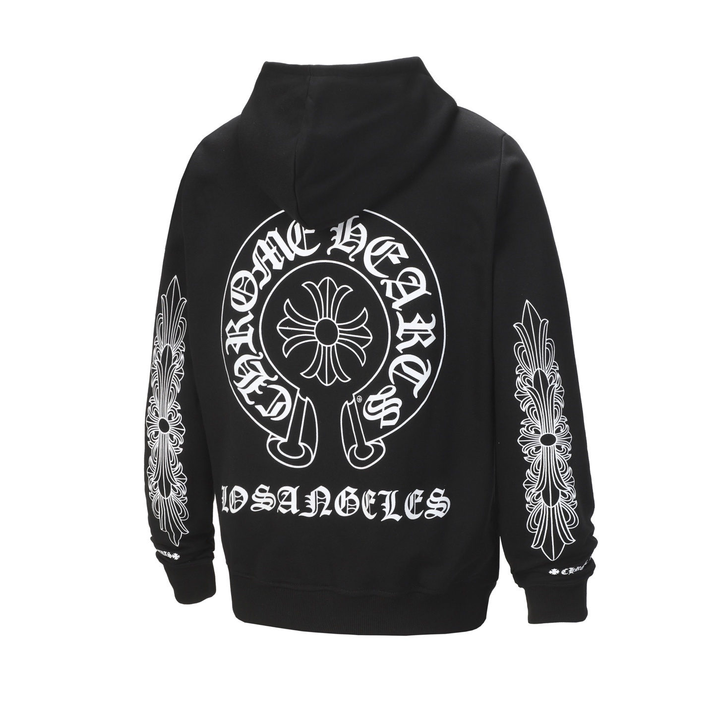 Ch*0me heart black zip up hoodie